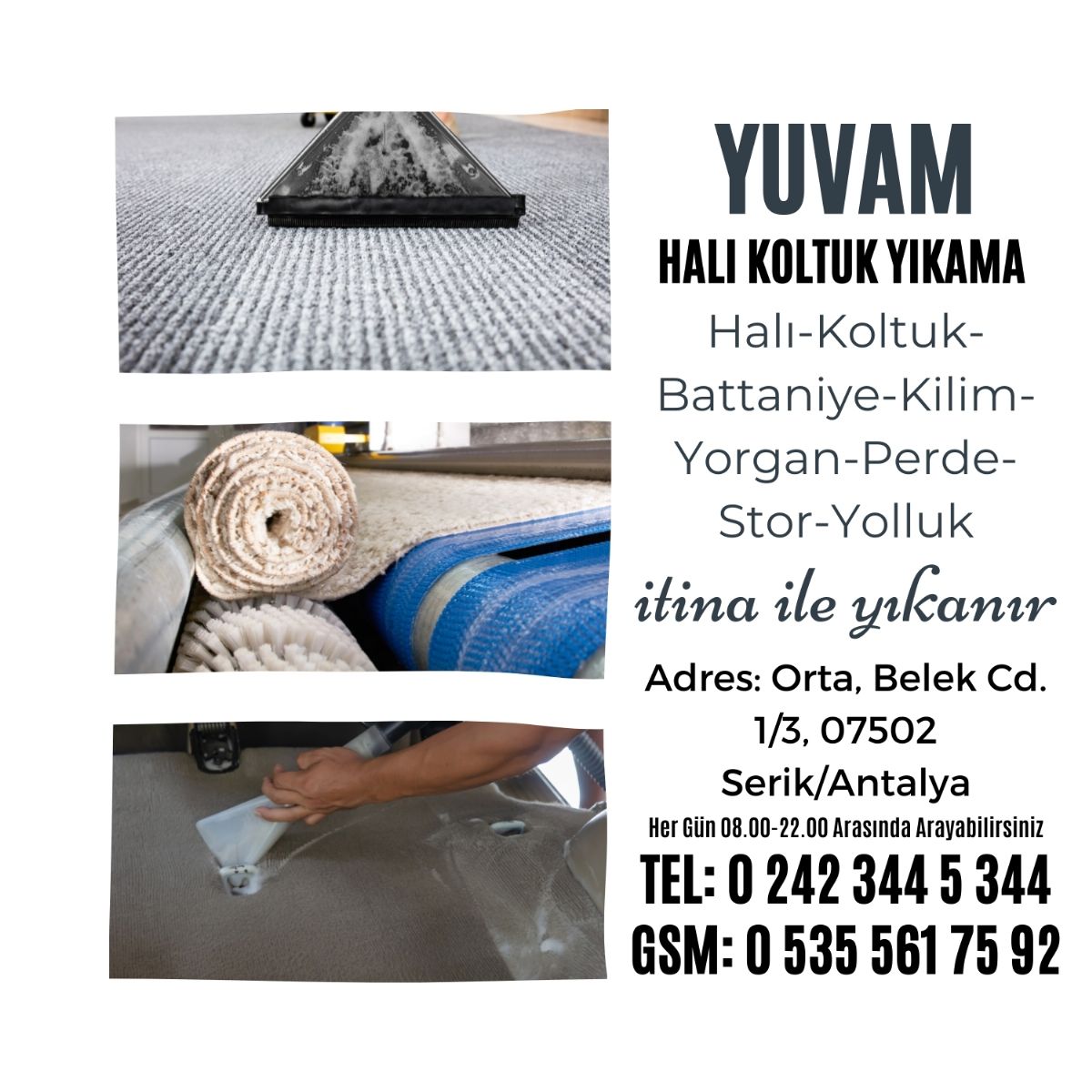 antalya serik hali yikama serik hali koltuk yikama 0242 344 5 344